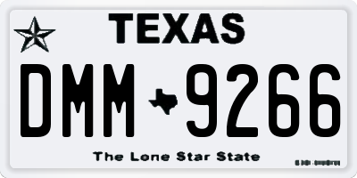 TX license plate DMM9266
