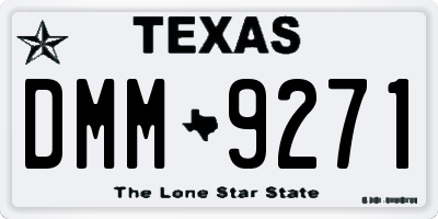 TX license plate DMM9271