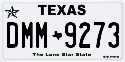 TX license plate DMM9273