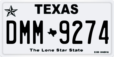 TX license plate DMM9274