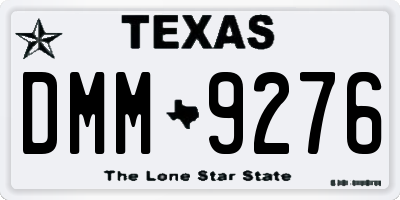 TX license plate DMM9276