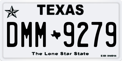 TX license plate DMM9279