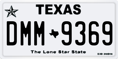 TX license plate DMM9369