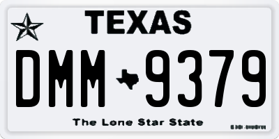 TX license plate DMM9379