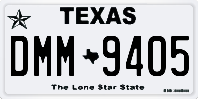 TX license plate DMM9405