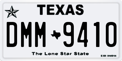 TX license plate DMM9410