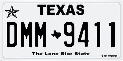 TX license plate DMM9411