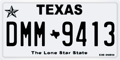 TX license plate DMM9413
