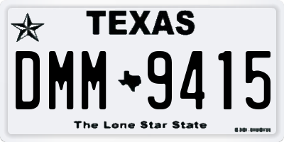 TX license plate DMM9415