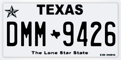 TX license plate DMM9426