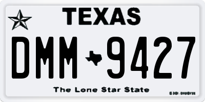 TX license plate DMM9427