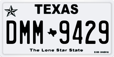 TX license plate DMM9429
