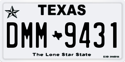 TX license plate DMM9431