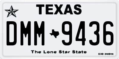 TX license plate DMM9436