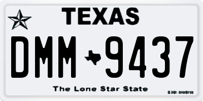 TX license plate DMM9437