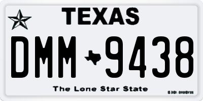 TX license plate DMM9438