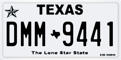 TX license plate DMM9441
