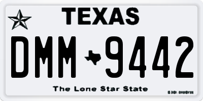 TX license plate DMM9442
