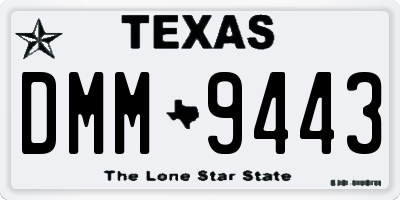 TX license plate DMM9443