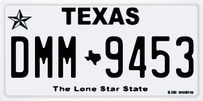 TX license plate DMM9453