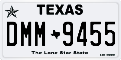 TX license plate DMM9455