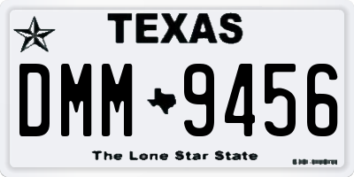 TX license plate DMM9456
