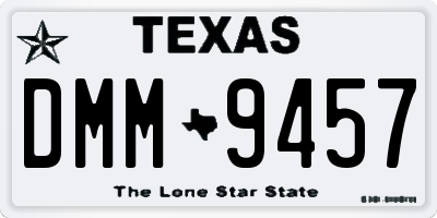 TX license plate DMM9457