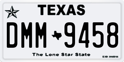 TX license plate DMM9458