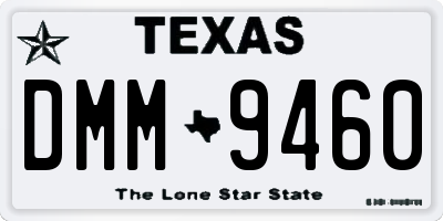 TX license plate DMM9460