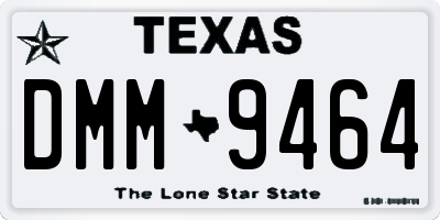 TX license plate DMM9464