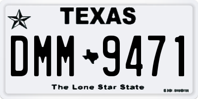 TX license plate DMM9471