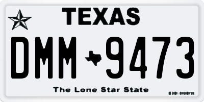 TX license plate DMM9473
