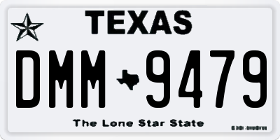 TX license plate DMM9479