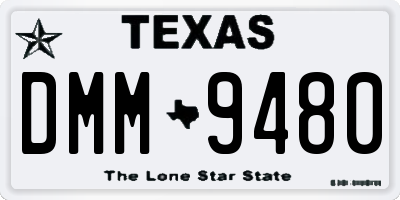 TX license plate DMM9480