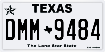 TX license plate DMM9484