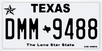 TX license plate DMM9488