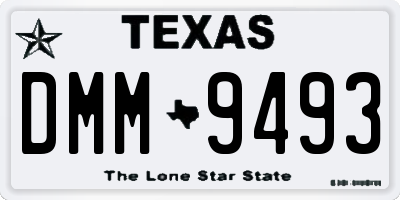 TX license plate DMM9493