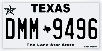 TX license plate DMM9496