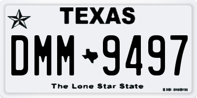 TX license plate DMM9497