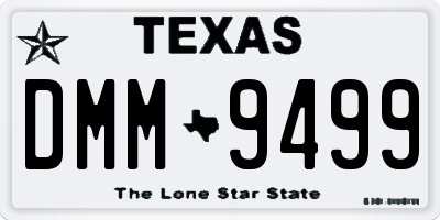 TX license plate DMM9499