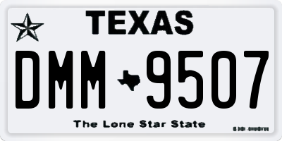 TX license plate DMM9507