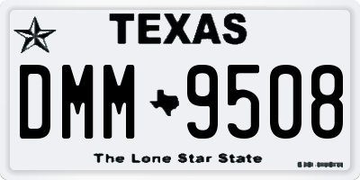 TX license plate DMM9508