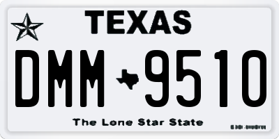 TX license plate DMM9510
