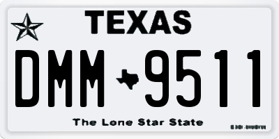 TX license plate DMM9511