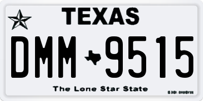 TX license plate DMM9515