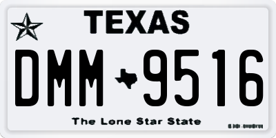 TX license plate DMM9516