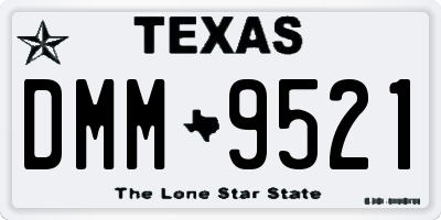 TX license plate DMM9521