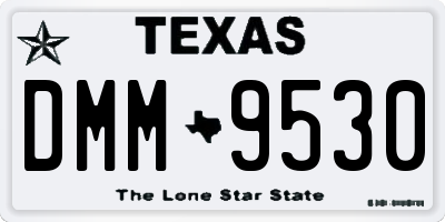 TX license plate DMM9530