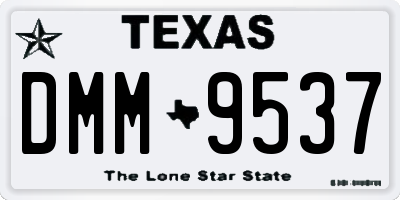 TX license plate DMM9537