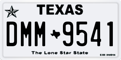 TX license plate DMM9541